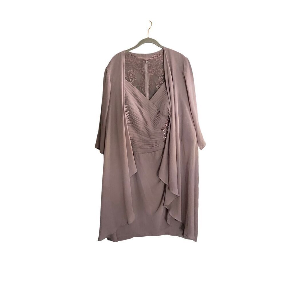TS couture NWT women’s plus size, formal, dusty lilac dress with kimono